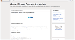 Desktop Screenshot of dineroydescuentos.blogspot.com