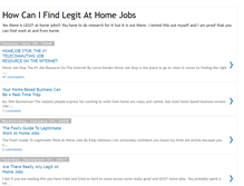 Tablet Screenshot of howcanifindlegitathomejobs.blogspot.com