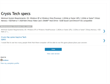 Tablet Screenshot of crysistechspecs.blogspot.com