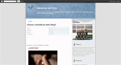 Desktop Screenshot of hablemosdetica.blogspot.com