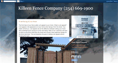 Desktop Screenshot of killeenfencecompany.blogspot.com