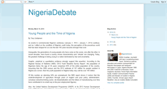 Desktop Screenshot of nigeriadebate.blogspot.com