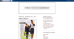 Desktop Screenshot of fortunityenterprises.blogspot.com