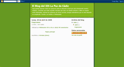 Desktop Screenshot of elblogdelieslapazdecadiz.blogspot.com