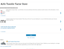Tablet Screenshot of 4lifetransferfactorstore.blogspot.com
