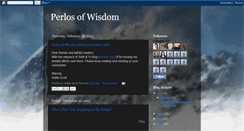 Desktop Screenshot of perlosofwisdom.blogspot.com