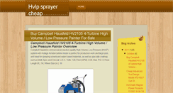 Desktop Screenshot of hvlpsprayer.blogspot.com