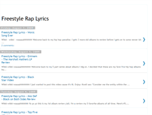 Tablet Screenshot of freestyleraplyrics.blogspot.com