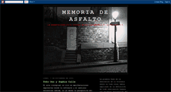 Desktop Screenshot of memoriadeasfalto.blogspot.com