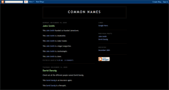 Desktop Screenshot of commonnames.blogspot.com