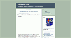 Desktop Screenshot of learn-mentalism-now.blogspot.com