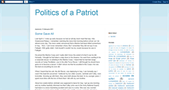 Desktop Screenshot of politicsofapatriot.blogspot.com