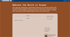 Desktop Screenshot of embracetheworldinprayer.blogspot.com