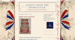 Desktop Screenshot of notesfromthehomestead.blogspot.com