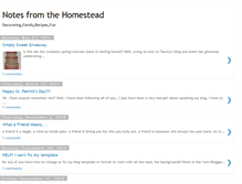 Tablet Screenshot of notesfromthehomestead.blogspot.com