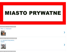 Tablet Screenshot of miastoprywatne.blogspot.com