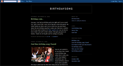 Desktop Screenshot of birthdaysongblog.blogspot.com