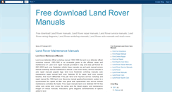 Desktop Screenshot of freelandrovermanuals.blogspot.com