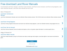 Tablet Screenshot of freelandrovermanuals.blogspot.com