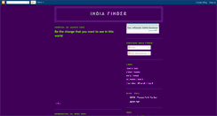 Desktop Screenshot of india-finder.blogspot.com