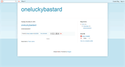 Desktop Screenshot of oneluckybastard.blogspot.com