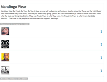 Tablet Screenshot of mandingowear.blogspot.com
