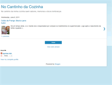 Tablet Screenshot of nocantinhodacozinha.blogspot.com