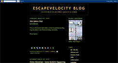 Desktop Screenshot of escapevelocityblog.blogspot.com