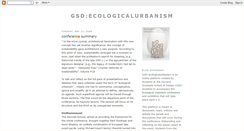 Desktop Screenshot of gsd-ecologicalurbanism.blogspot.com