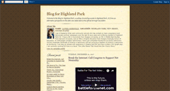 Desktop Screenshot of blogforhighlandpark.blogspot.com