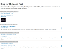 Tablet Screenshot of blogforhighlandpark.blogspot.com