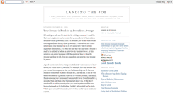 Desktop Screenshot of landingthejob.blogspot.com