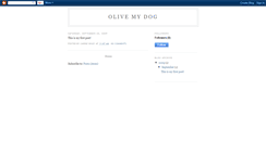 Desktop Screenshot of olivemydog.blogspot.com
