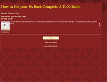 Tablet Screenshot of howtogetyourexbackguides.blogspot.com
