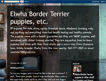 Tablet Screenshot of elwha-border-terriers.blogspot.com