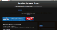 Desktop Screenshot of nintendo-gameboy-advance-cheats.blogspot.com