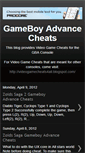 Mobile Screenshot of nintendo-gameboy-advance-cheats.blogspot.com