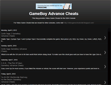 Tablet Screenshot of nintendo-gameboy-advance-cheats.blogspot.com