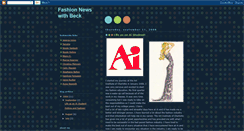 Desktop Screenshot of fashionnewswithbeck.blogspot.com