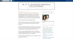 Desktop Screenshot of maximumpersonaldevelopment.blogspot.com