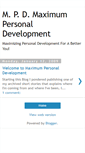 Mobile Screenshot of maximumpersonaldevelopment.blogspot.com