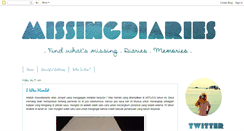 Desktop Screenshot of missingdiaries.blogspot.com