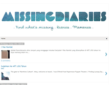Tablet Screenshot of missingdiaries.blogspot.com