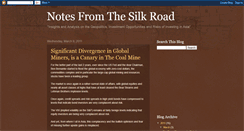 Desktop Screenshot of notesfromthesilkroad.blogspot.com