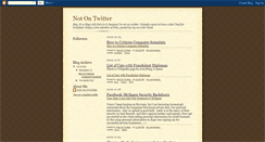 Desktop Screenshot of not-on-twitter.blogspot.com