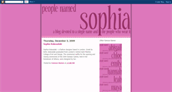 Desktop Screenshot of people-named-sophia.blogspot.com