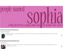 Tablet Screenshot of people-named-sophia.blogspot.com