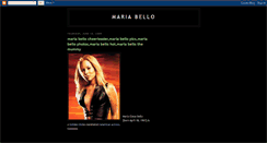 Desktop Screenshot of maria-bello-bio.blogspot.com