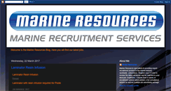 Desktop Screenshot of marineresourcesblog.blogspot.com