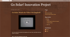 Desktop Screenshot of gosolarinnovationproject.blogspot.com